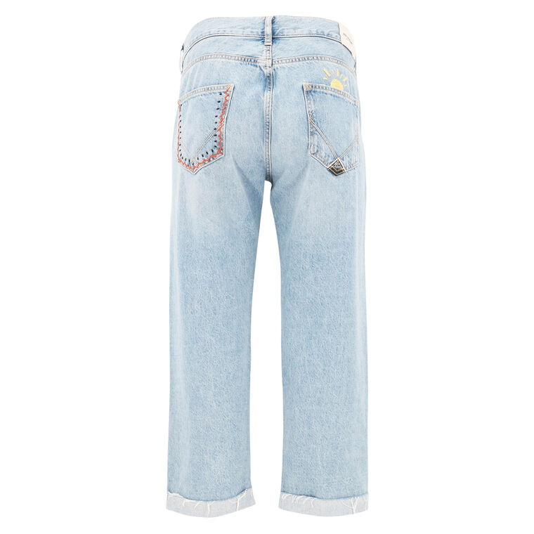 New Oskar Bleach Embroidered Jean image number null