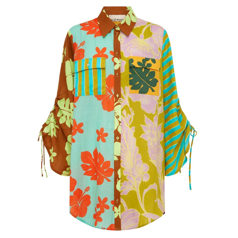 Poppy Spliced Shirt Dress image number null