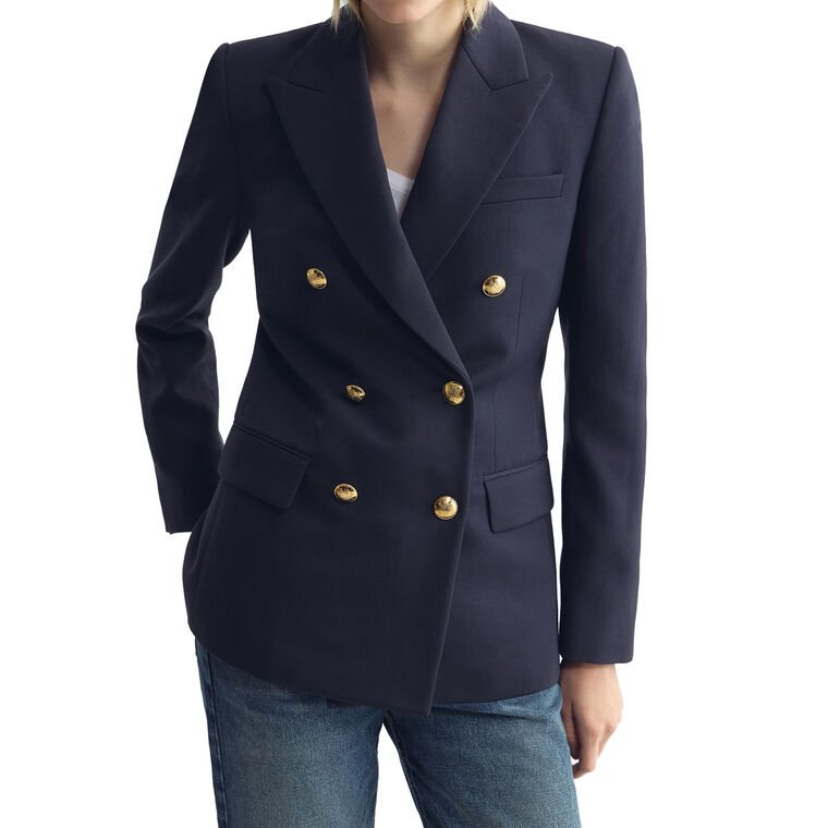 Bruni Double Breasted Wool Blazer image number null