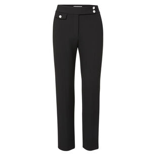Renzo Crest-Button Cropped Pant