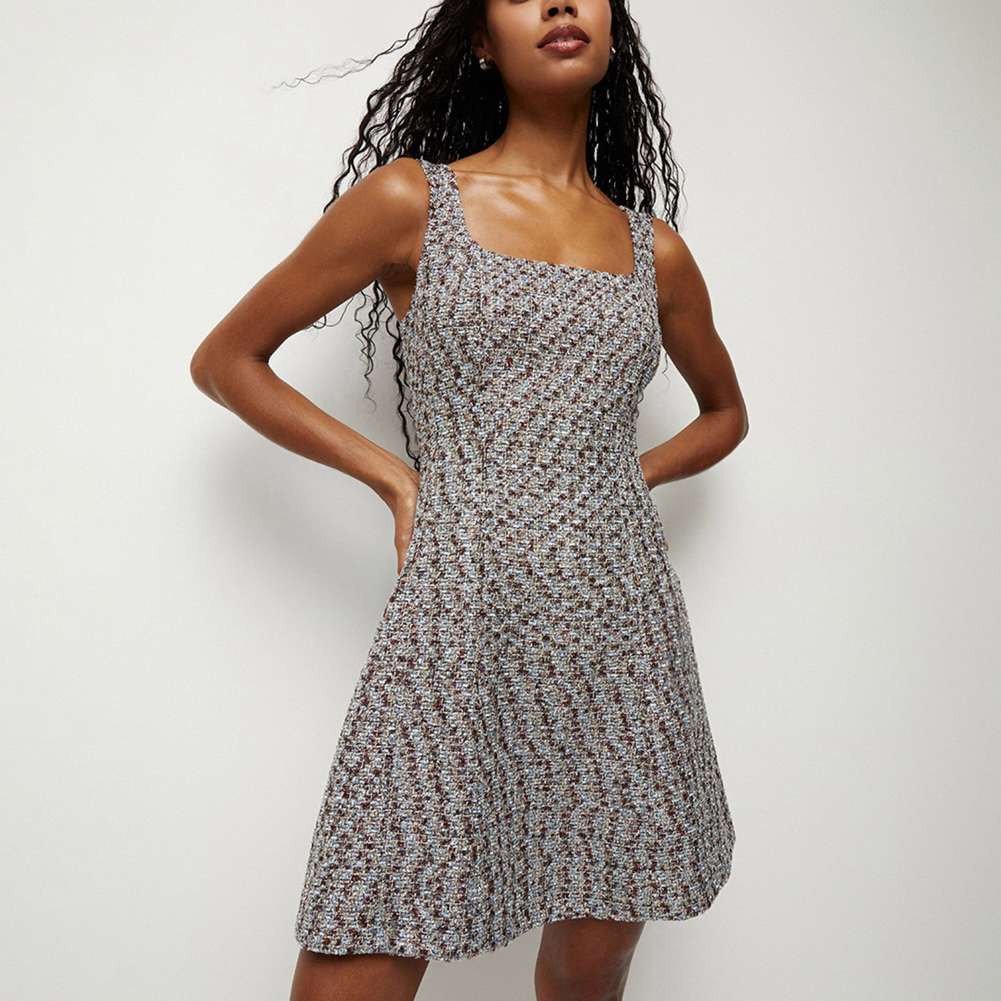 Delphine Metallic Tweed Dress Delphine Metallic Tweed Dress