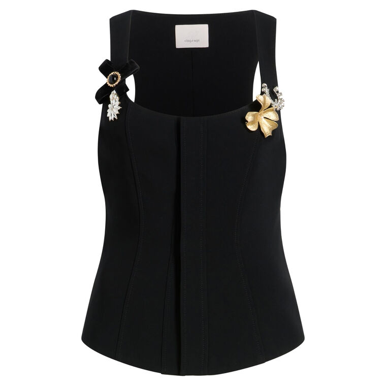 Aliana Jewel-Embellished Vest image number null