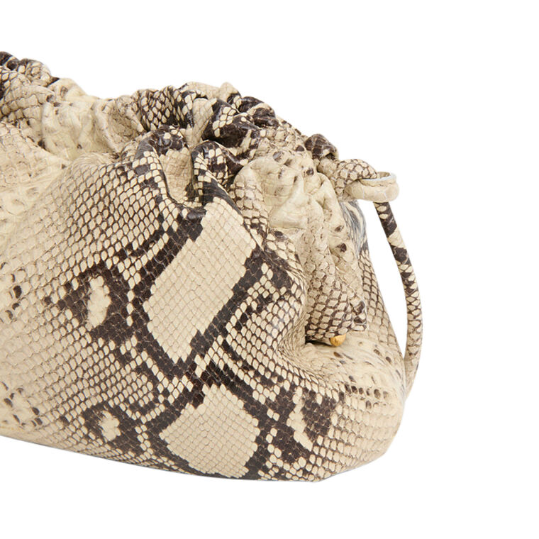 Mini Cloud Snake-Embossed Leather Clutch image number null