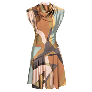 Sandy Cap Sleeve Cowl Neck Mini Dress