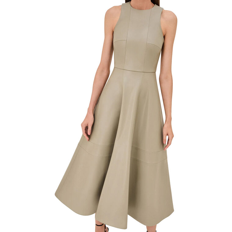 England Vegan Leather Midi Dress image number null