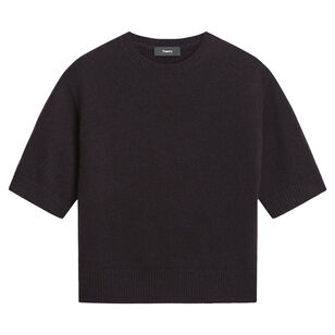 Short Sleeve Cropped Crewneck Cashmere Tee