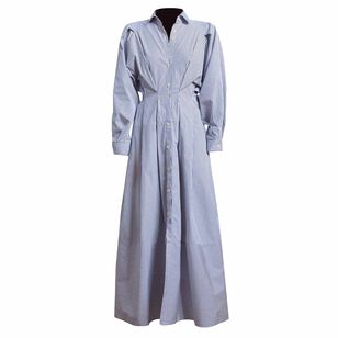 Vessel Cotton Double Stripe Long Sleeve Maxi Dress