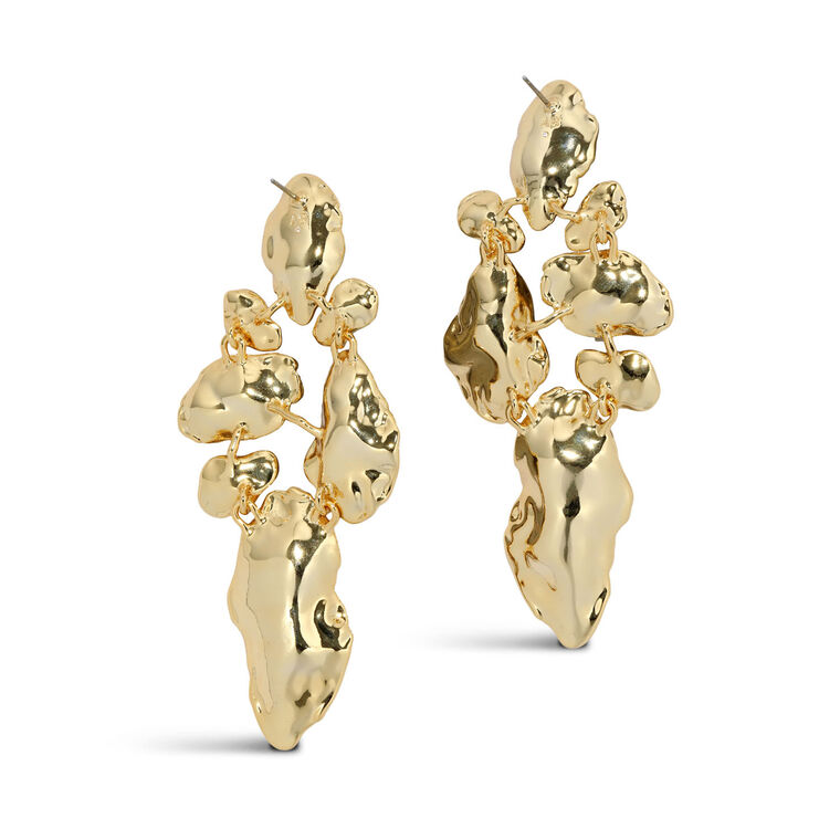 Brut Gold Mosaic Earrings image number null