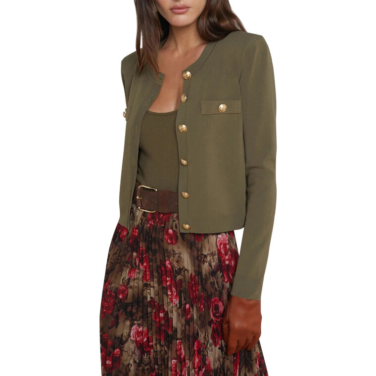 Toulouse Crop Crewneck Cardigan image number null