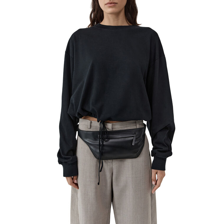 Drawstring Long Sleeve Top image number null