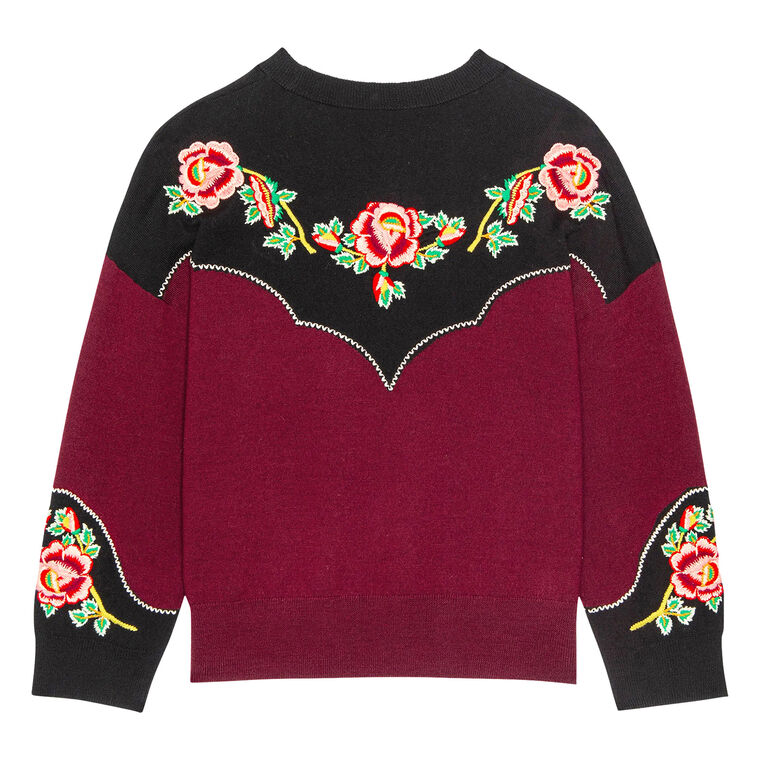 The Heirloom Rose Western Pullover Sweater image number null