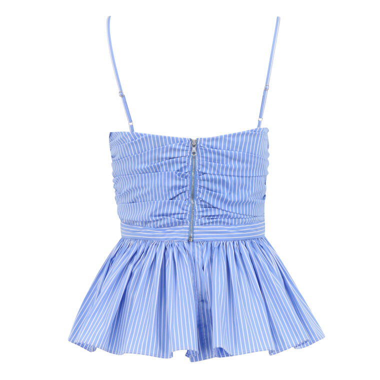 Val Cerulean Stripe Corset Top image number null