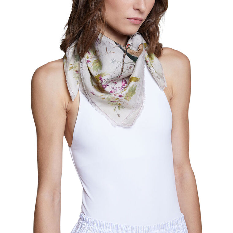 Primavera Printed Cotton Foulard Scarf image number null