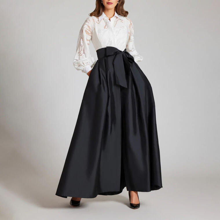 Taffeta Shirt Waist Gown image number null