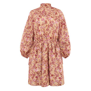 Marisol Lurex Print Voile Mini Dress