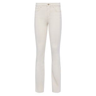 Ruth High Rise Straight-Leg Raw Hem Jean