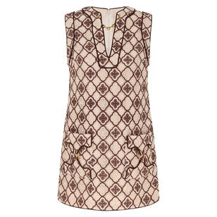 Luna Sleeveless Guipure Mini Shift Dress