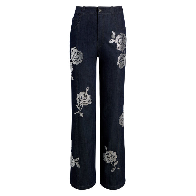 Heatset Roses Francine Denim Pant image number null