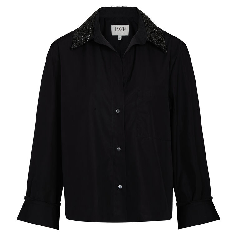 Dude Shirt With Crystal Collar image number null