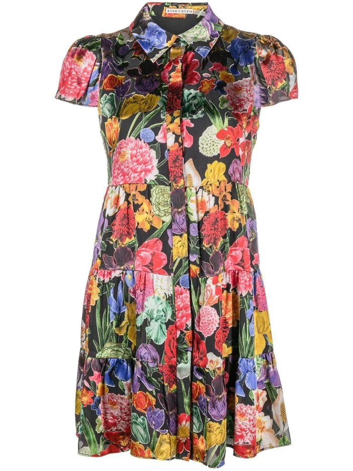 Meeko Tiered Shirt Dress image number null