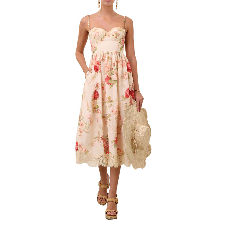 Roselight Picnic Midi Dress image number null