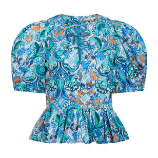 Estella Puff Sleeve Peplum Top