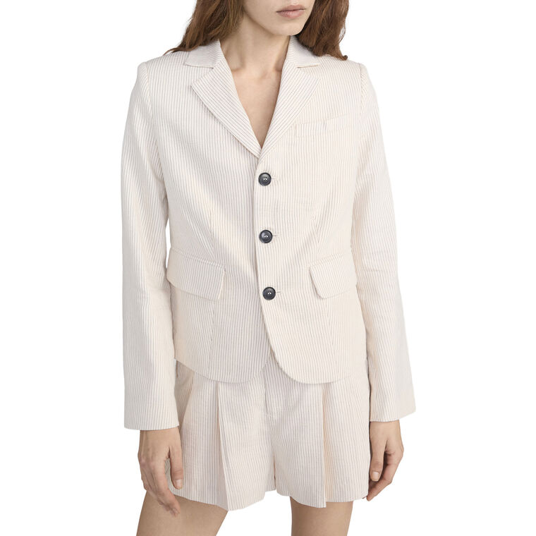 The Striped Smart Blazer image number null