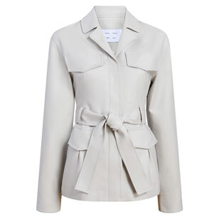 Indie Belted Jacket In Stretch Cotton