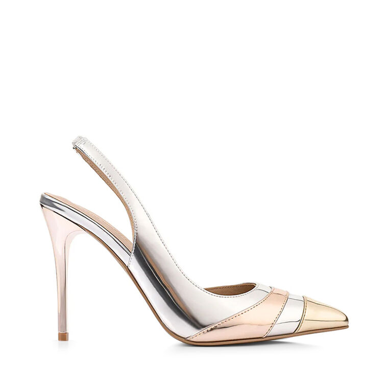 Lou Lou Mixed Metallic Slingback Pump image number null