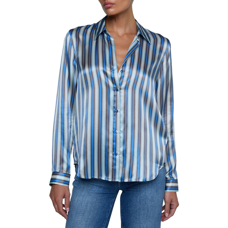 Tyler Long Sleeve Silk Blouse image number null