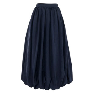 Allinae Bubble Hem Midi Skirt