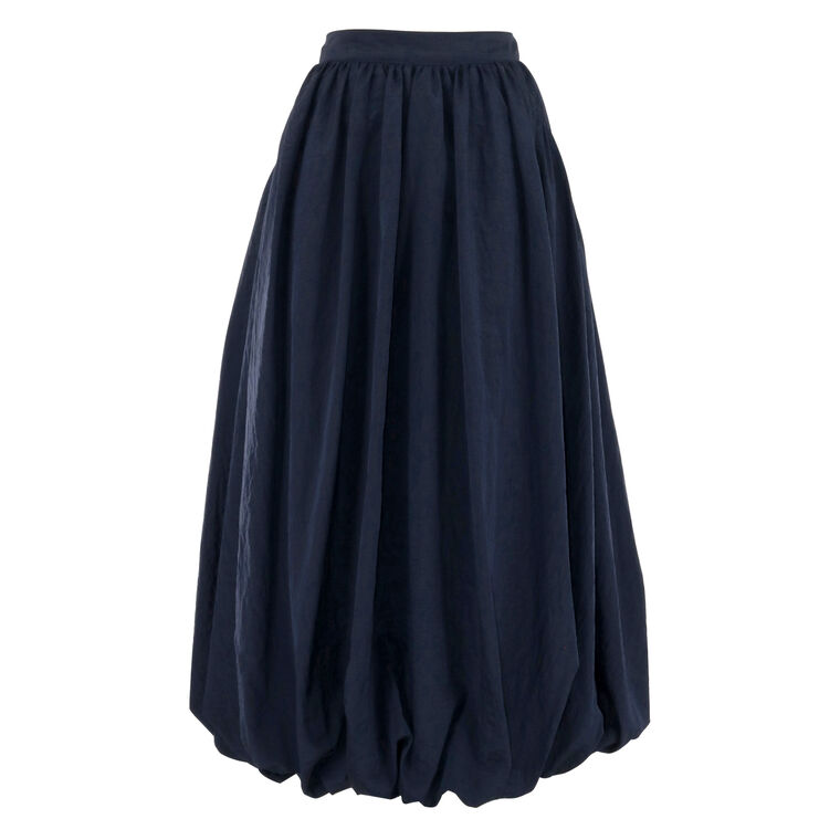 Allinae Bubble Hem Midi Skirt image number null