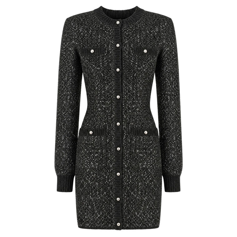 Harriet Long Sleeve Button-Front Mini Dress image number null