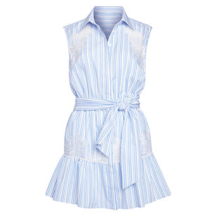 Diana Cotton Embroidered Sleeveless Mini Dress