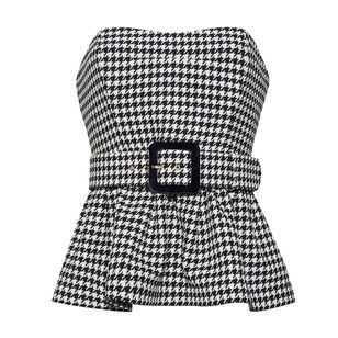 Tilda Strapless Belted Peplum Top