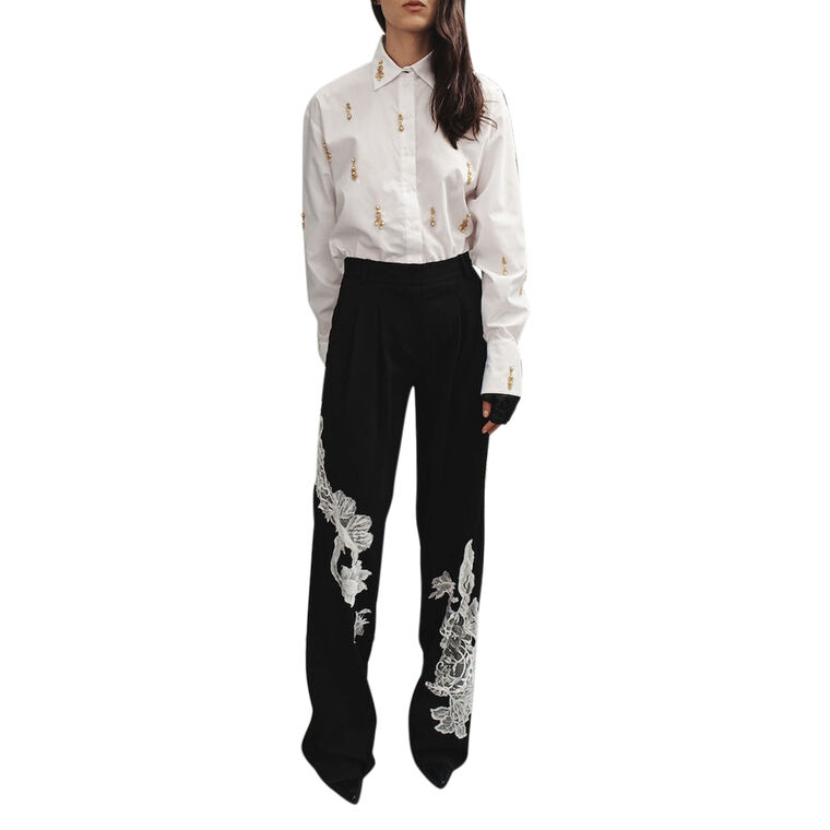 Lucas Jewel-Embroidered Long Sleeve Shirt image number null