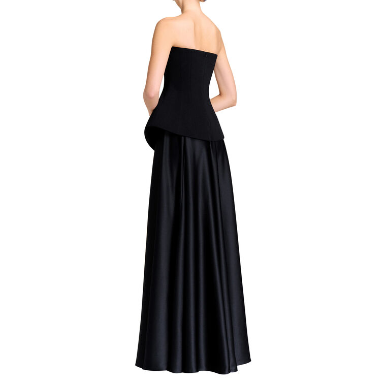 Oriana Strapless Peplum Maxi Dress image number null
