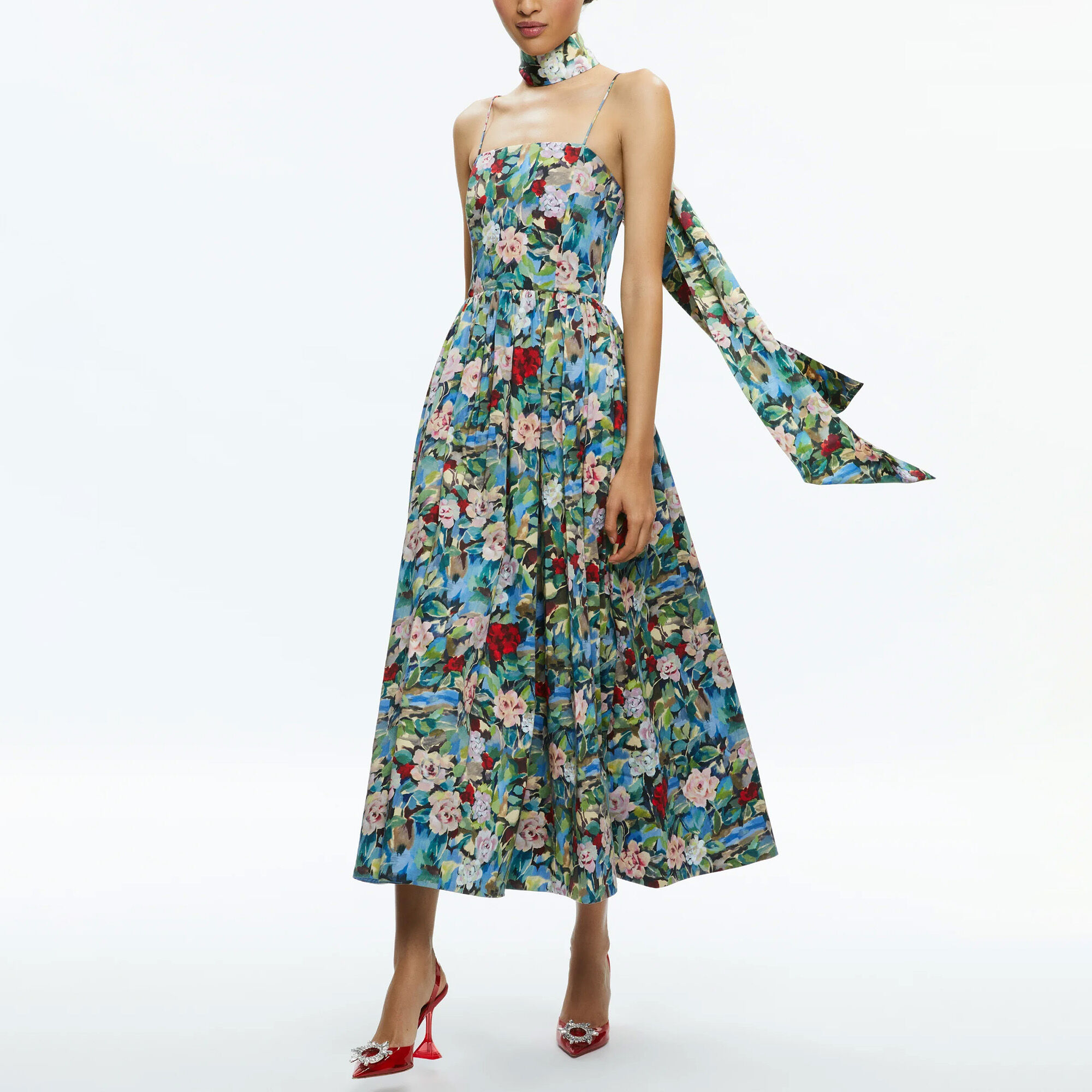 Glynis Scarf Midi Dress