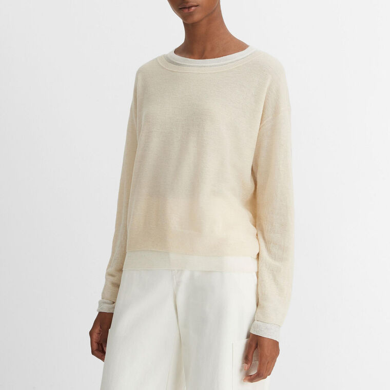 Double-Layer Wool-Blend Sweater image number null