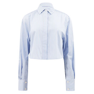 Renata Cropped Button-Front Shirt