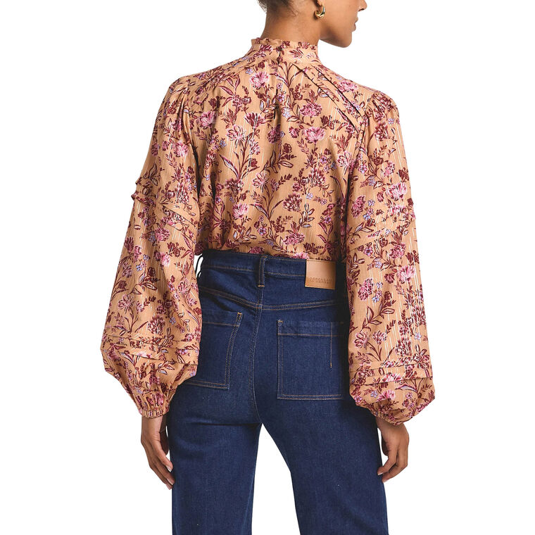 Marlowe Lurex Print Voile Blouse image number null