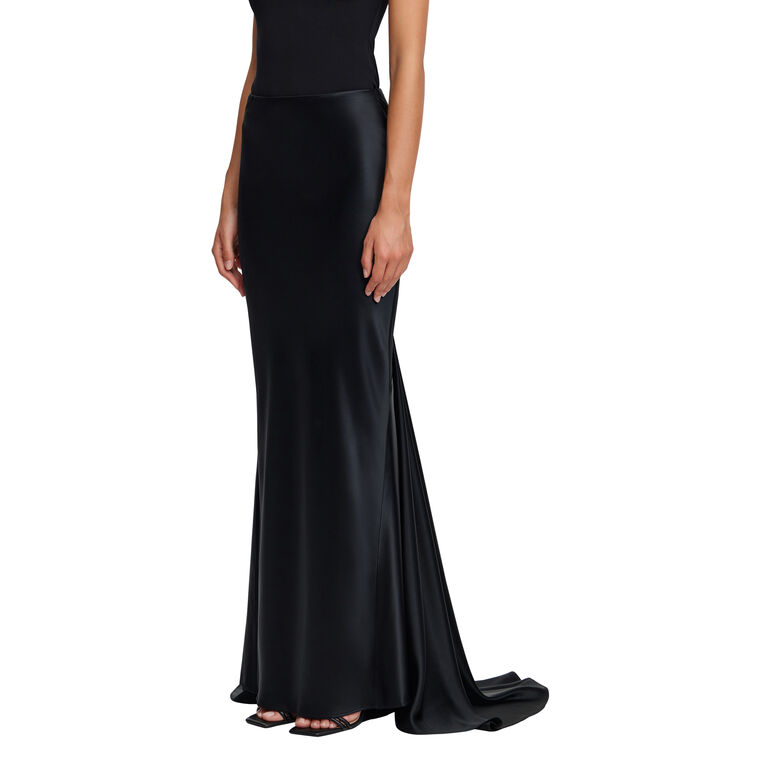 Hourston Satin Maxi Skirt image number null