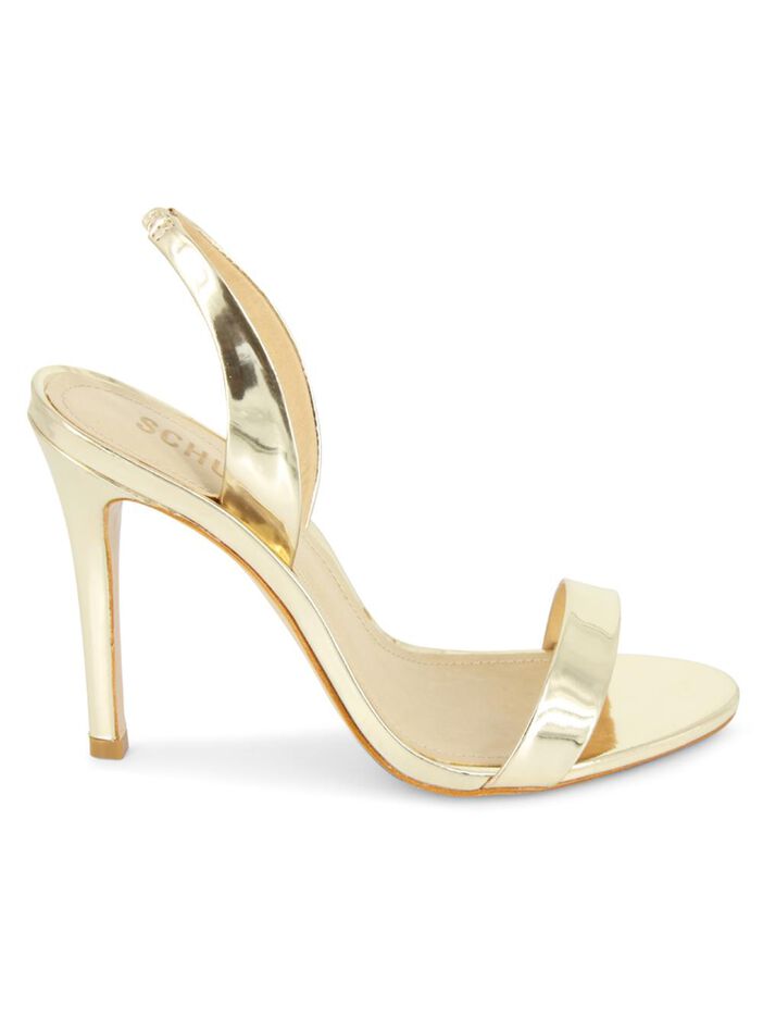 Metallic Leather Slingback San image number null