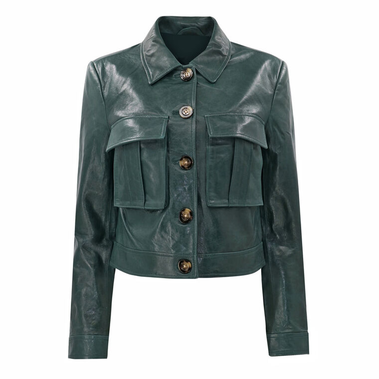 Monte Leather Jacket image number null
