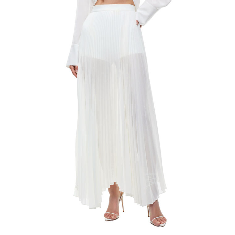 Katz Sunburst Pleated Maxi Skirt With Hot Pant image number null