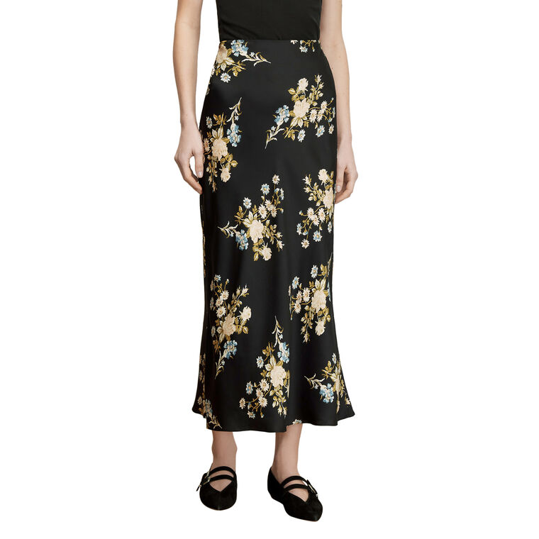 Clover Floral Midi Skirt image number null