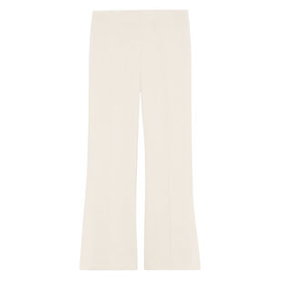 Cropped Kick Pant in Double Weave