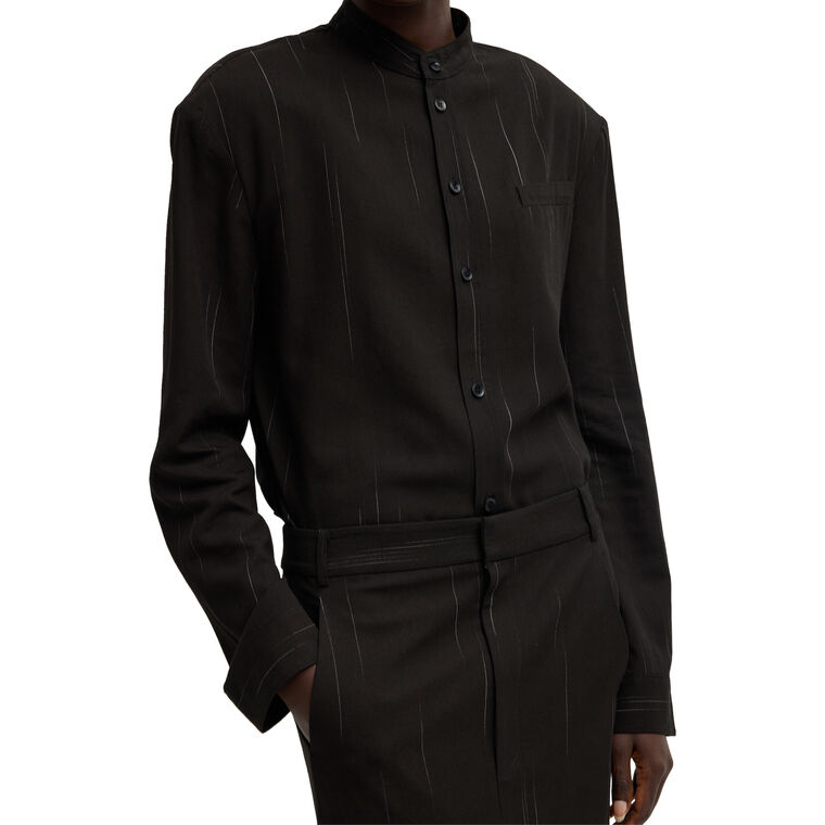 Long Sleeve Viscose Suiting Detached Shirt image number null