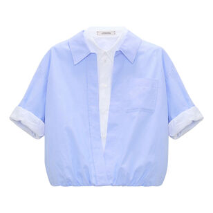 Powerful Ease Short Sleeve Cropped Blouse