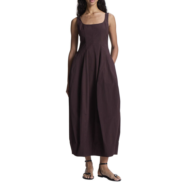 Veda Stretch Cotton Sleeveless Midi Dress image number null